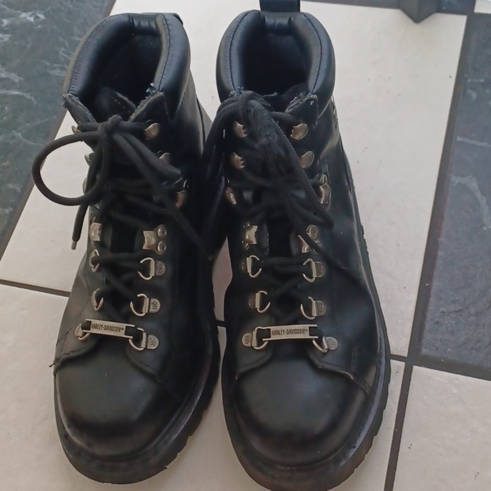 Harley Davidson Women's 5" Dipstick 81619 Riding Boot Black Leather Size 7.5